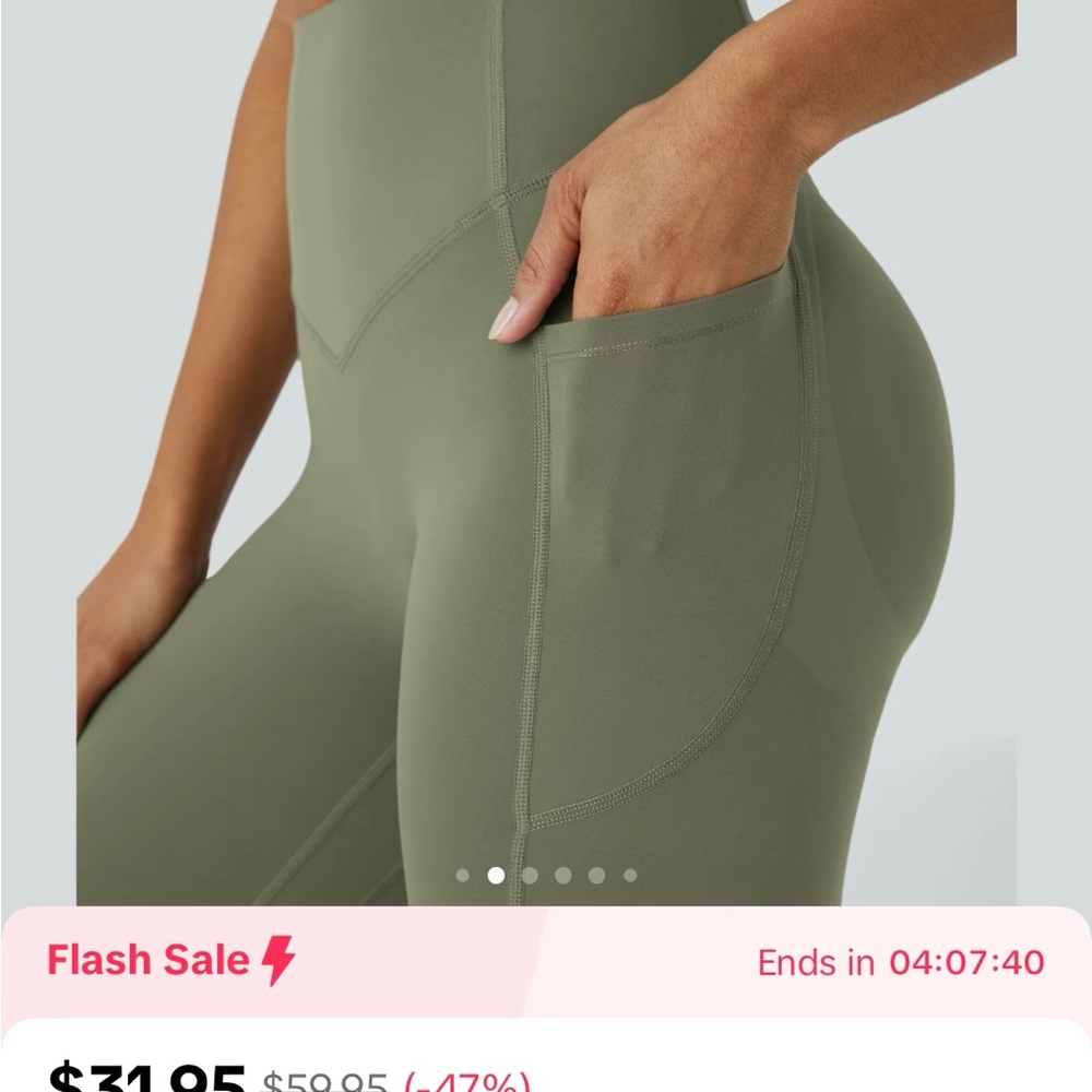 Halara leggings , full length , brand new , tags on, butt lifting , grass grey